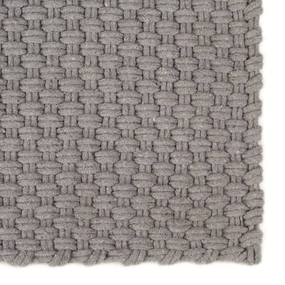 vidaXL - Vloerkleed - rechthoekig - 160x230 - cm - katoen - grijs