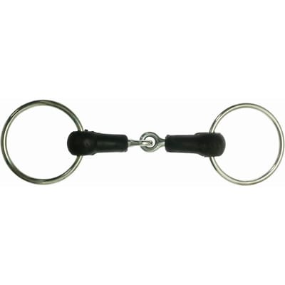 Hard rubberen, gearticuleerde vrije ring bitten voor paarden Weatherbeeta Korsteel