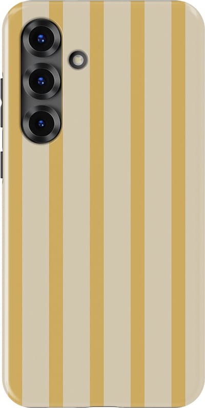 DripCase Gestreept Hoesje Samsung Galaxy S25 Plus | Backcover met Mag | Stripes Motief | Trendy Case Samsung Galaxy S25 Plus met Strepen Vanilla Drop