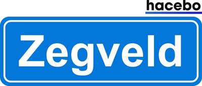 Hacebo - Plaatsnaam Sticker - 29x10 CM - Zegveld sticker - Verkeersborden sticker - grappige cadeaus - Zegveld