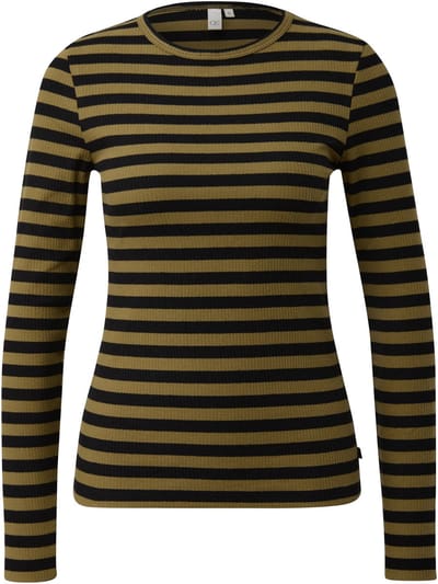 Lange mouwen T-shirt met horizontale strepen voor vrouwen QS