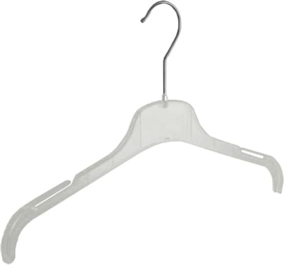 De Kledinghanger Gigant - Kledinghanger - Volwassenen - F01/38 - 50 Stuks - Blousehanger - Shirthanger - Kunststof - Transparant - Rokinkepingen - 38 cm - Kleerhanger - F01-Serie (F01/38_02/50)
