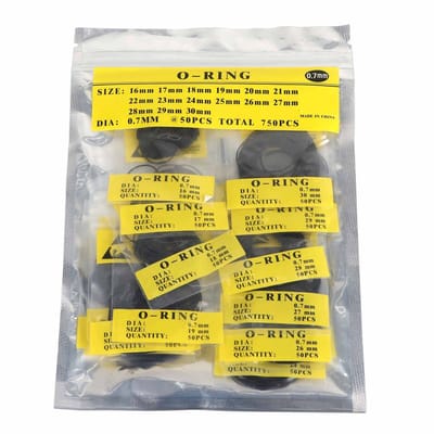 Dailygoods- O-ring Afdichting 950 Stks/set - Rubber - Universele Vervanging - Horloge Afdichting - Diverse Maten 12-30mm - Hoogwaardig Materiaal - Horlogeafdichting