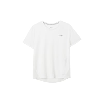 Nike Dri-Fit Trainings T-shirt voor Dames, Sneldrogend, Ademend, Ronde Hals, Korte Mouwen, Wit AJ8122-100 S white