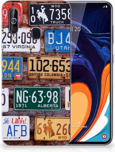 Samsung Galaxy A60 Siliconen Hoesje met foto Kentekenplaten
