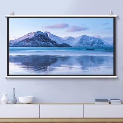 Projectiescherm - Filmscherm Beamer - Thuisbioscoop Creëren - 4K High Definition - 60 inch 16:9 - Zilver grijs