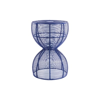 Leitmotiv Bijzettafel Cuerda Doble - Kobaltblauw - 30x30x41cm - Modern