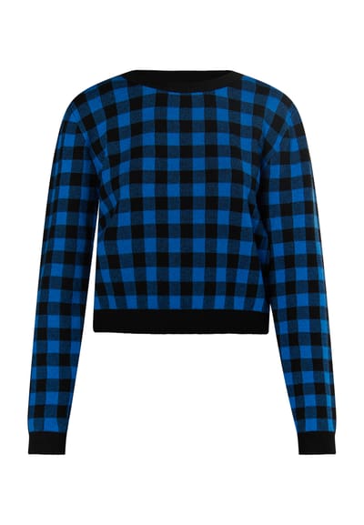 Mymo Gebreide trui Dames Zwart-Blauw