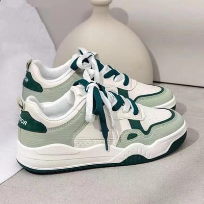 Casual witte damesschoenen met dikke zolen Lente nieuwe, bijpassende casual sportsneakers met speciaal interesseontwerp 40 white