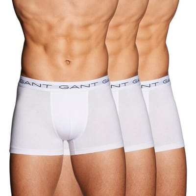 Gant Ondermode Stretchkatoen Trunks 3Pack Wit / male