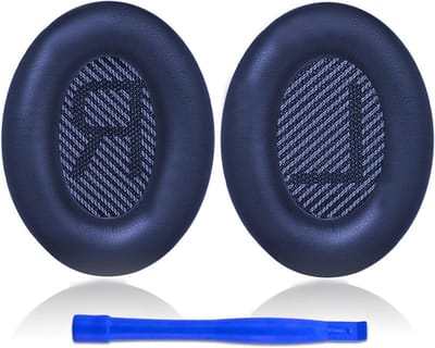 Vervangende Oorkussens voor Hoofdtelefoons - Geschikt voor QC35 II, QC25, QC15, Comfort en Geluidisolatie (Navy Blauw)