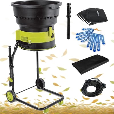 Elektrische Bladmulcher - Tuinversnipperaar Mulcher - Tuinafval Verwerken - Bladloze Technologie - 54 cm Trechter - Zwart