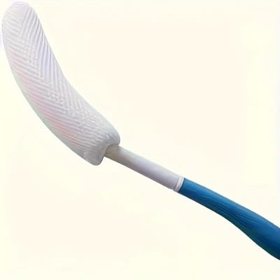 Brosse de douche avec poignée antidérapante - Brosse de bain extra-longue pour personnes âgées, femmes enceintes, - Nettoyeur de douche robuste avec manche antidérapant