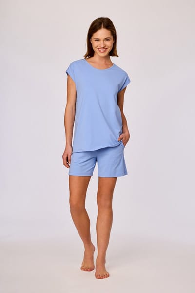 Woody pyjama dames - blauw - 261-10-WPG-Z/840 - maat L