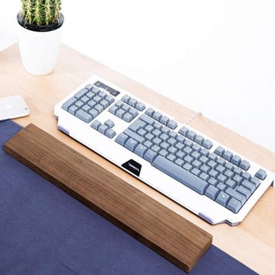 Polssteun Mat - Muismat Ondersteuning - Comfortabel Werken - Ergonomisch Ontwerp - 36x8x1.8cm - Natuurlijk