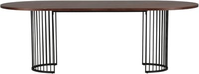 Svea - Zaru deens ovale eettafel - 220 x 110 cm - walnoot