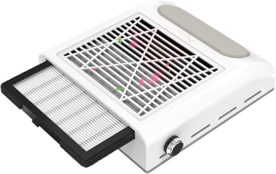 RONN®Nagel Afzuiger - Stofafzuiger Nagels Met 2 instelbare Snelheden - Stofafzuiging - Wit - ‎25cm x 23cm x 10cm; 734g