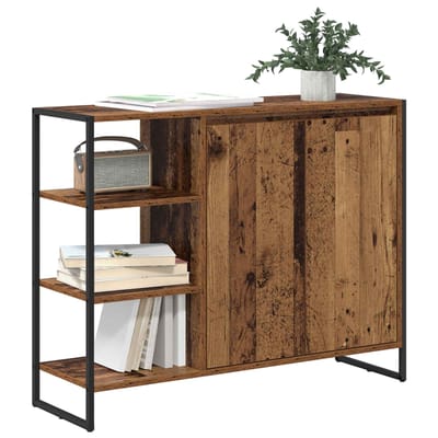 vidaXL - Bijzetkast - Oud - Hout - 96,5 - x - 30 - x - 75 - cm - Bewerkt - hout