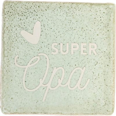 Lottea Tegeltje met tekst ´Super Opa´ - tegeltje, tegeltjes met tekst, tegeltjes met spreuken, opa cadeau