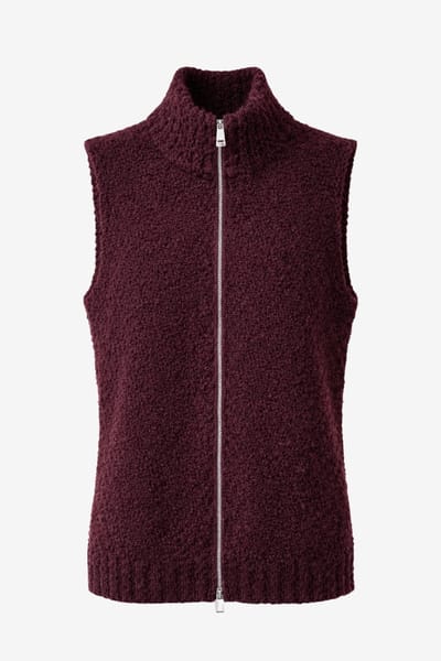 Vest Boucle long zip | Bordo - Bordo / S