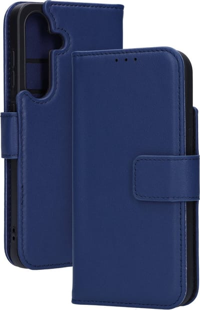 Mobiparts Leather Wallet Case geschikt voor Samsung Galaxy S25 - Blauw
