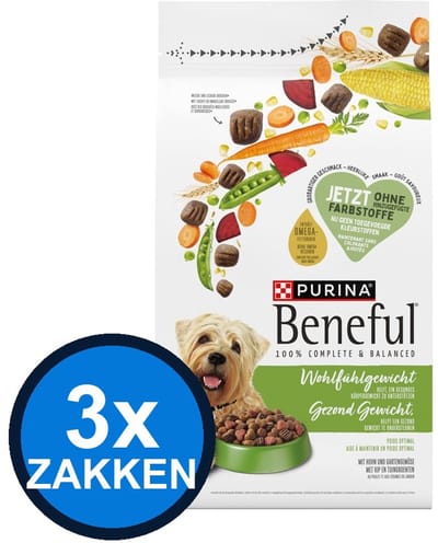 3x Beneful - Gezond Gewicht - Hondenvoer Droogvoer - 1.4 kg