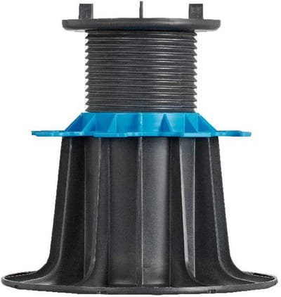 Essentiel Tapijt - Vloerbedekking Tegels - Terras Bouwen - In Hoogte Verstelbaar - 80-140 mm - Zwart/Blauw