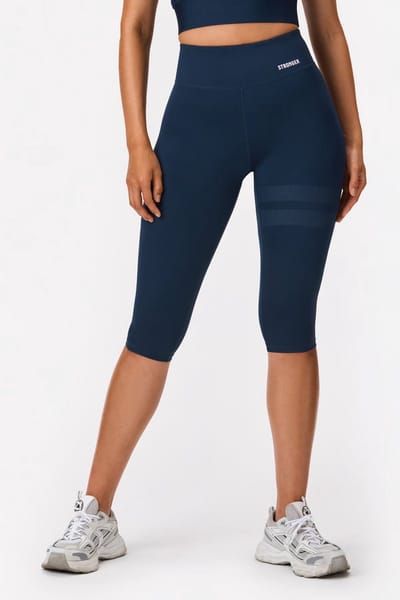 Stronger - Signature Capri Tights - Sportlegging - Dames - Blauw - Maat S