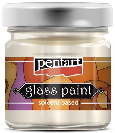 Pentart Glasverf Solvent Basis 30 ml Parel Wit