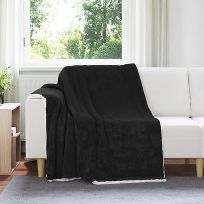vidaXL - plaid - Zwart - 150 - x - 200 - cm - 1.64 - kg - Fleece
