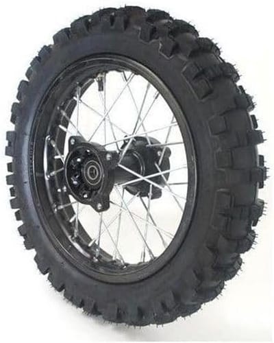 Achterwiel 14 inch - Pitbike Wiel - Motorcross Rijden - Roestvrij Staal - 14 Inch - Zwart