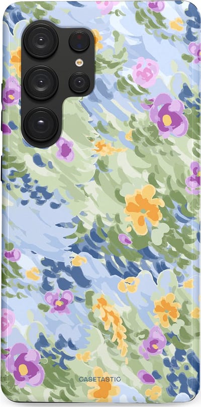 Casetastic Hoesje Geschikt voor Samsung S25 Ultra - Stijlvolle Beschermende Duo-layer Case - Zonnige Bloemtuin