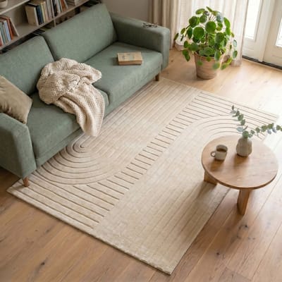 Fraai Scandinavisch vloerkleed - Charm Arches Beige - 160x230cm