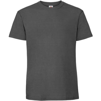 Fruit Of The Loom Heren Ringgesponnen Premium T-Shirt (Licht Grafiet)