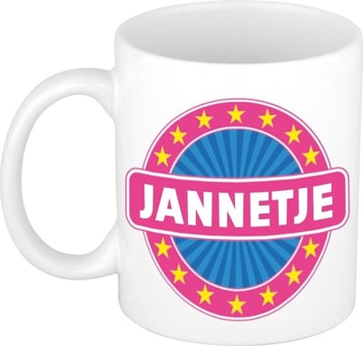 Jannetje naam koffie mok / beker 300 ml  - namen mokken