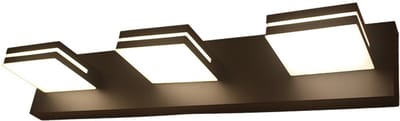 Moderne LED-badkamerverlichting (3 lampen, 50 cm), matzwarte moderne acryl badkamerwandverlichting boven de spiegel (Drie kleuren licht)