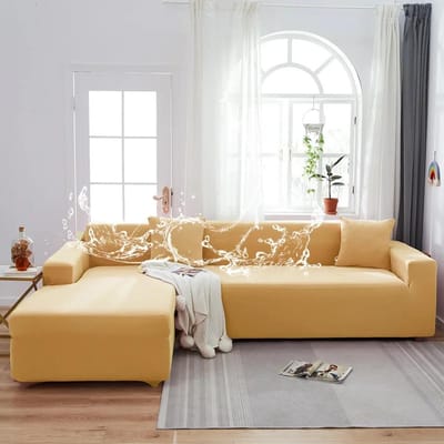 Waterdichte Bankhoezen 1/2/3/4 Zitplaatsen Elastische Effen Bankhoes L-vormige Bankhoes Beschermer Bankhoezen 1 SEAT (90-140CM)