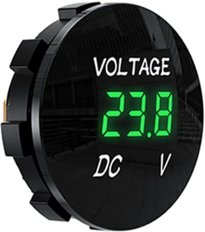 Voltmeter digitaal inbouw 6-48V Groen 36x16mm