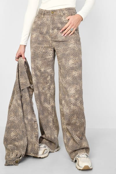 Comfortabele Dames Denim 'Cowgirl & Loving Leopard' Jeans - Maat S