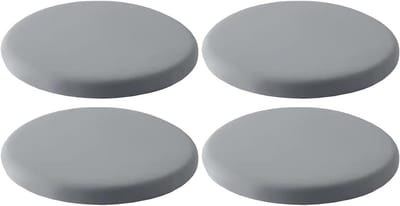 Ronde zitkussens - Stoelkussens set - Extra comfort - Traagschuim vulling - 30 cm 4-pack - Lichtgrijs