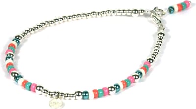 Heaven Eleven - meisjes - Enkelbandjes - zilver - 925 - gekleurd - 1mm - 19cm