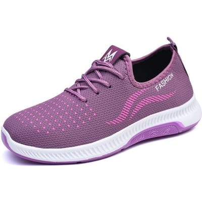 Chaussures en tissu printemps et automne pour femmes, chaussures antidérapantes pour personnes âgées, chaussures de nouvelle mère, articles de loisirs respirants et confortables 41 violet