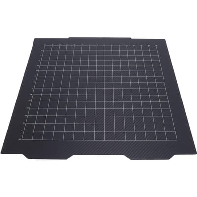 3D Printer Bouwplaat 365 X 365mm Dubbelzijdig Koolstofvezel PET Poedercoating PEI Veerstaal gray