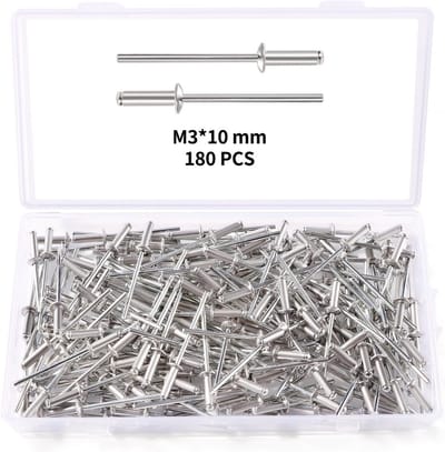 180 Stuks Dome Blind Klinknagels M3x10 mm voor Bevestiging en Constructie