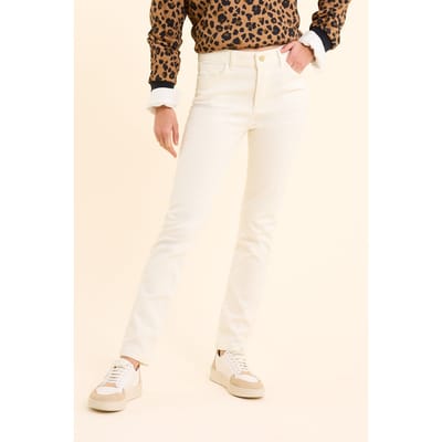 ICode Off-white Skinny Jeans Carole Off-white Maat: W24 | Pantalons Outlet | Dames | Wit