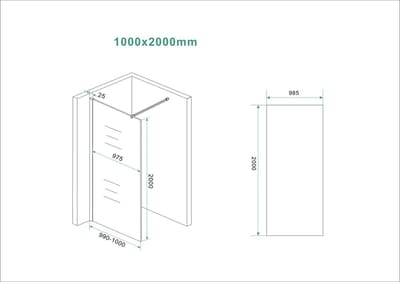 Wiesbaden Slim glasplaat 1000 x 2000 x 8 mm nano vintage brons glas