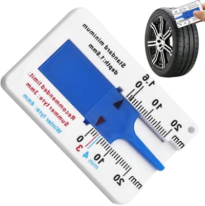 Banddieptemeter - Bandenmeter - Veiligheid Controleren - Robuust ABS Materiaal - 0-20 mm - Zwart