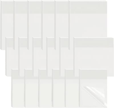 900 Transparante Sticky Notes Herbruikbaar - Doorzichtig Notitieblok in 3 Maten voor Kantoor, School en Huis