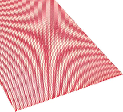 Aluminium Race Rooster - Grillrooster Stretchrooster - Auto Beschermen - Corrosiebestendig Buigbaar - 100 x 33 cm - Rood