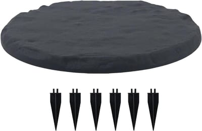 Decoratieve Tuinpaden - Buiten Tegels - Tuin Aankleden - Grondspike Bevestiging - 40 cm Diameter - Naturel
